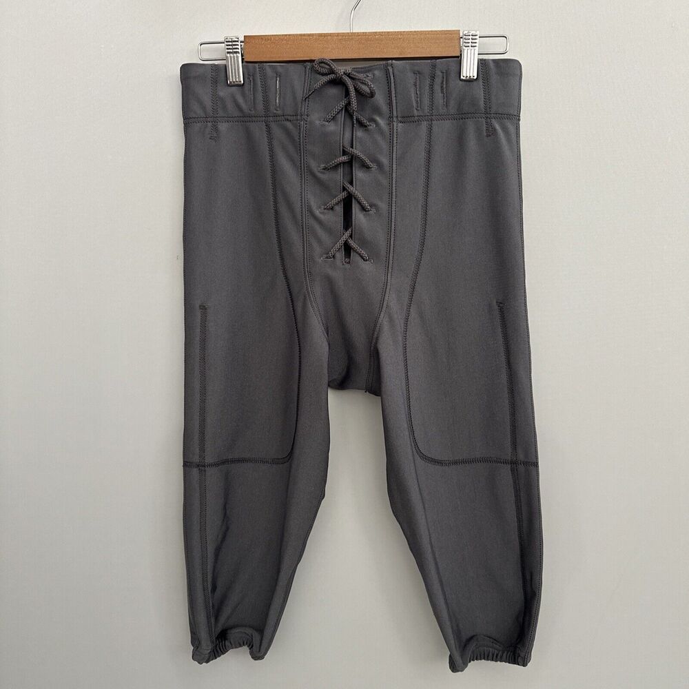 A4 Youth Large Gray Slot Waist‎ Lace Up Football Pant Nylon